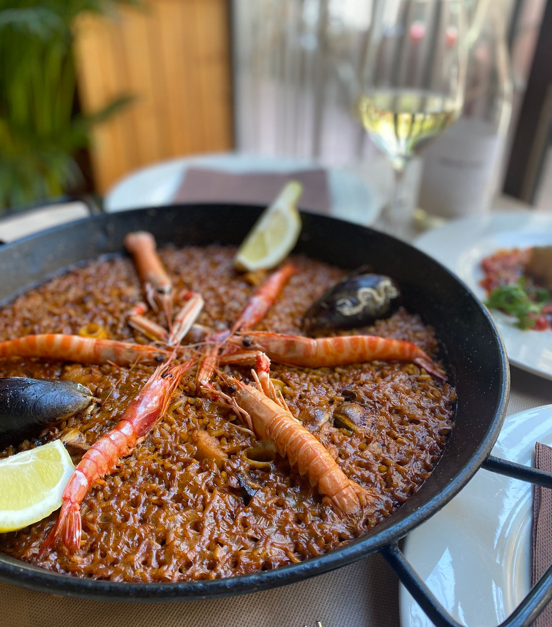 Plato elaborado en La Paella